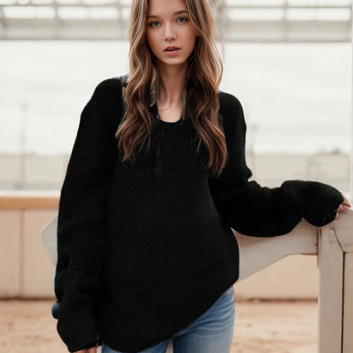 Oversized casual sweater for women in soft knit Amarae