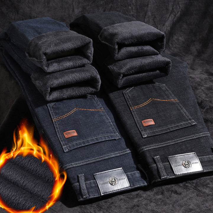Men's jeans, warm and padded, with a classic cut Lune London