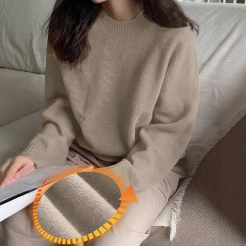 Ladies Comfortable Round Neck Sweater in High-Quality Fabric Amarae