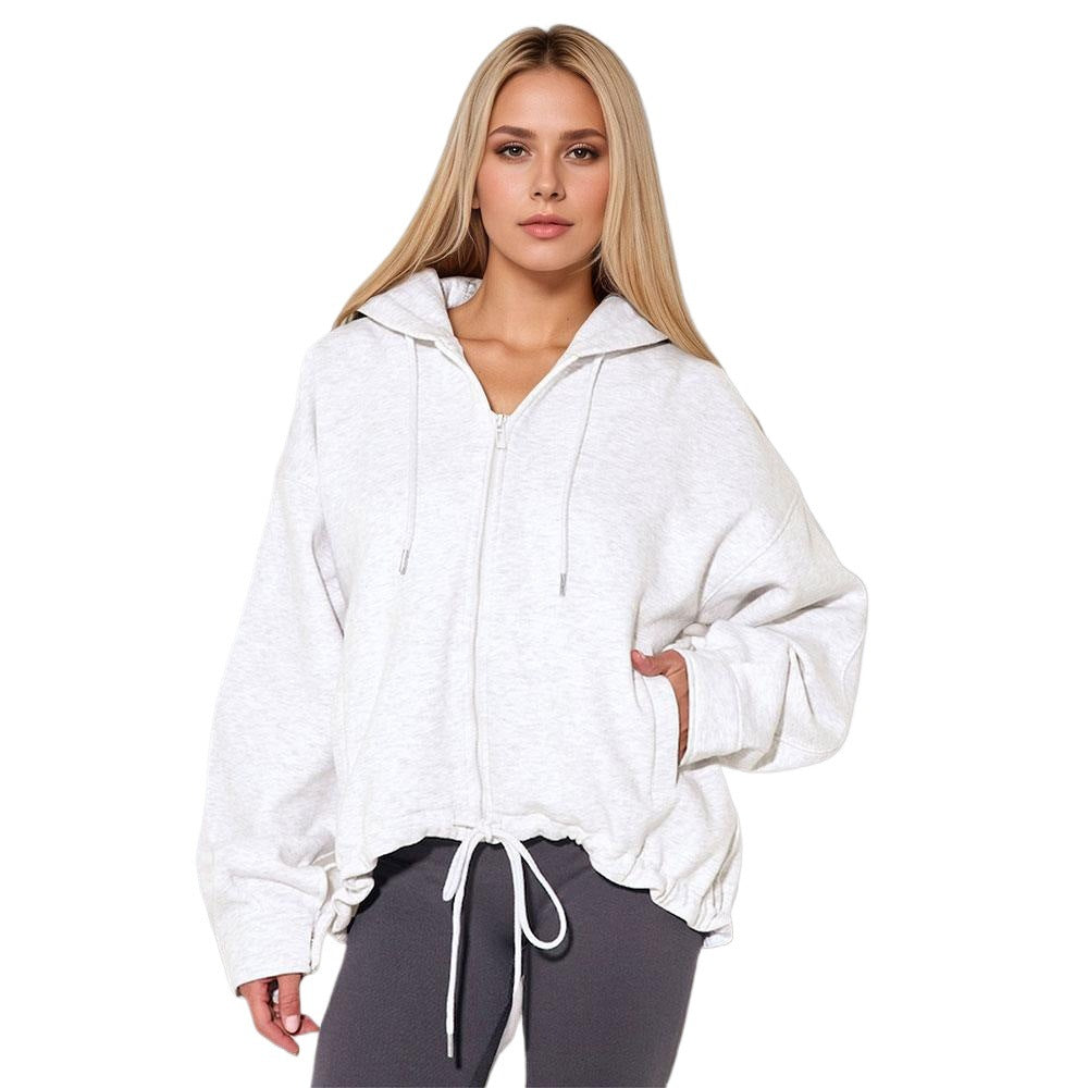 Sweat à capuche surdimensionné pour femmes avec cordon de serrage et poches latérales Chic & Stil
