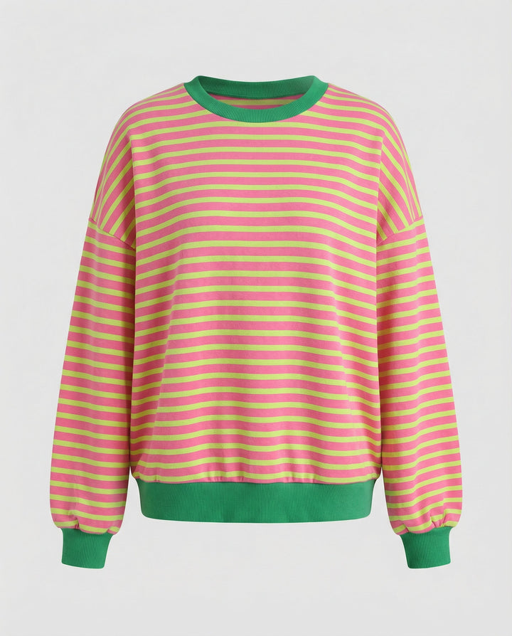 Boxy Sweatshirt Women Striped | Amarae