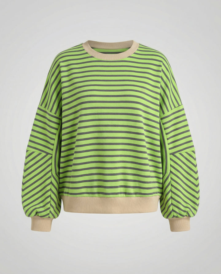 Boxy Sweatshirt Women Striped | Amarae