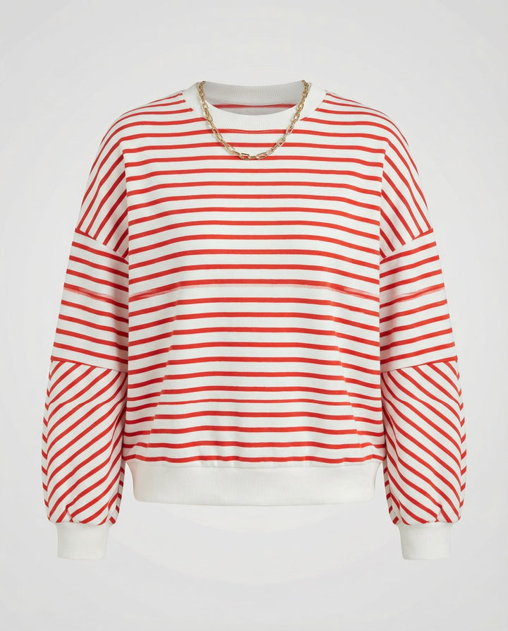 Boxy Sweatshirt Women Striped | Amarae