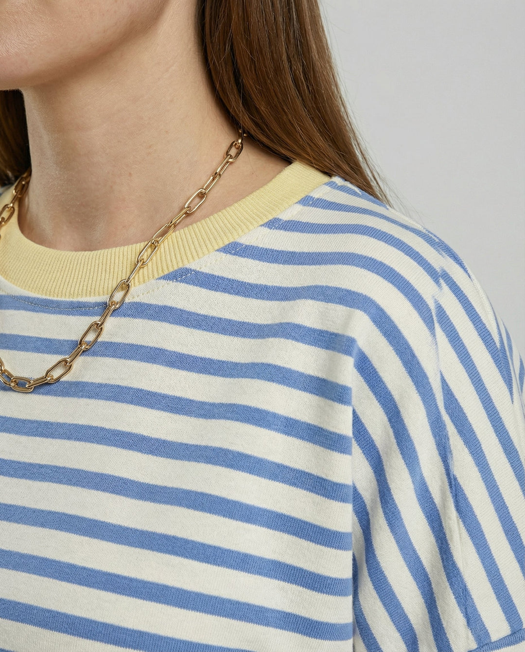 Boxy Sweatshirt Women Striped | Amarae