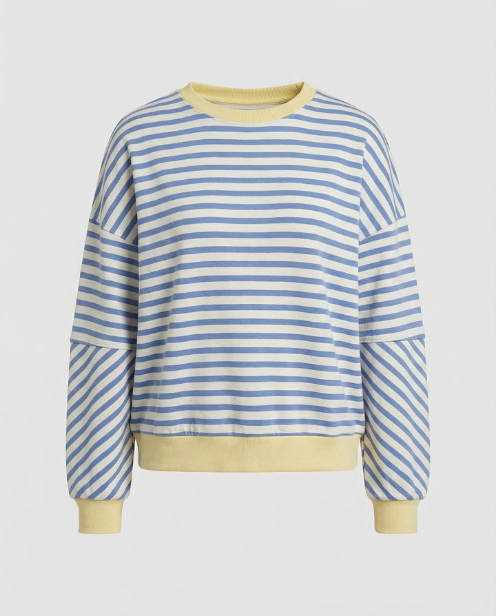 Boxy Sweatshirt Women Striped | Amarae