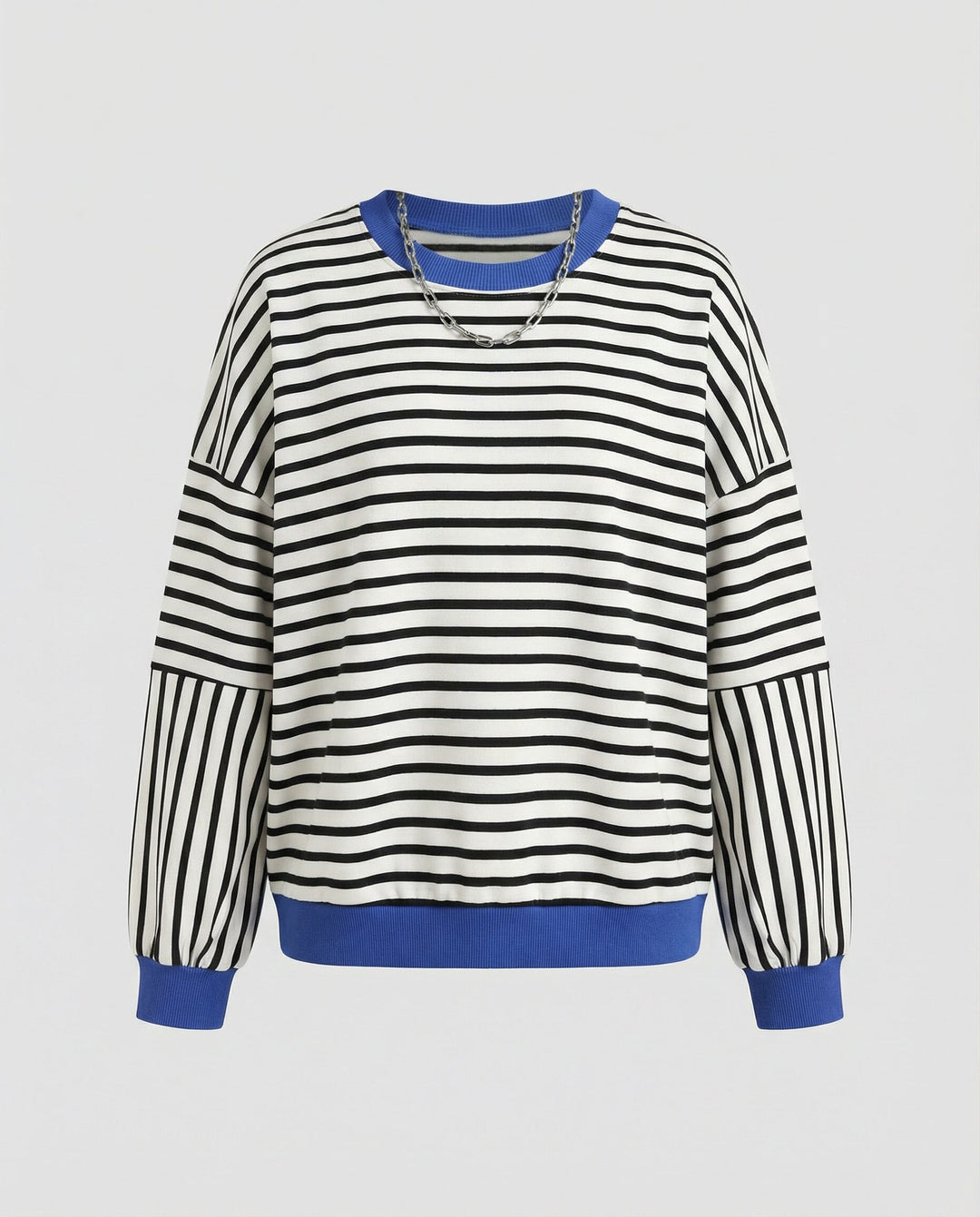 Boxy Sweatshirt Women Striped | Amarae