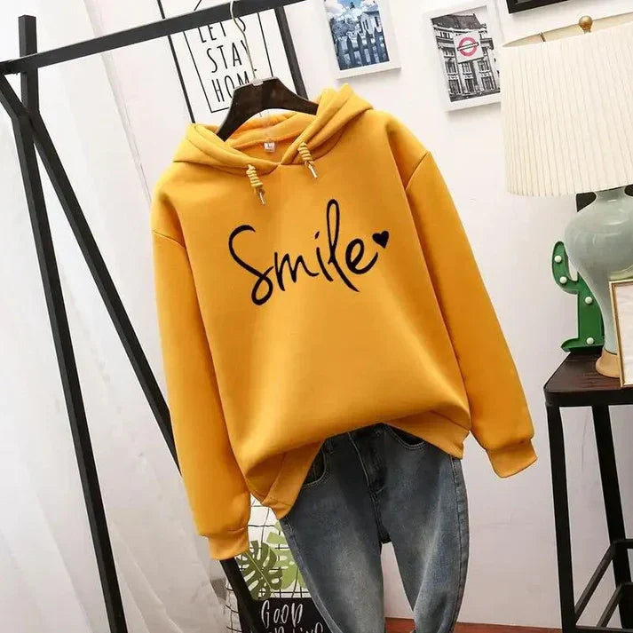 Amarae | Comfortable "Smile" Graphic Hoodie