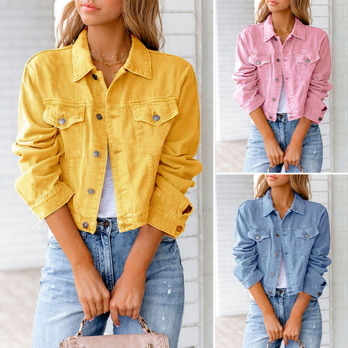 Amarae | Solid Color Denim Jacket