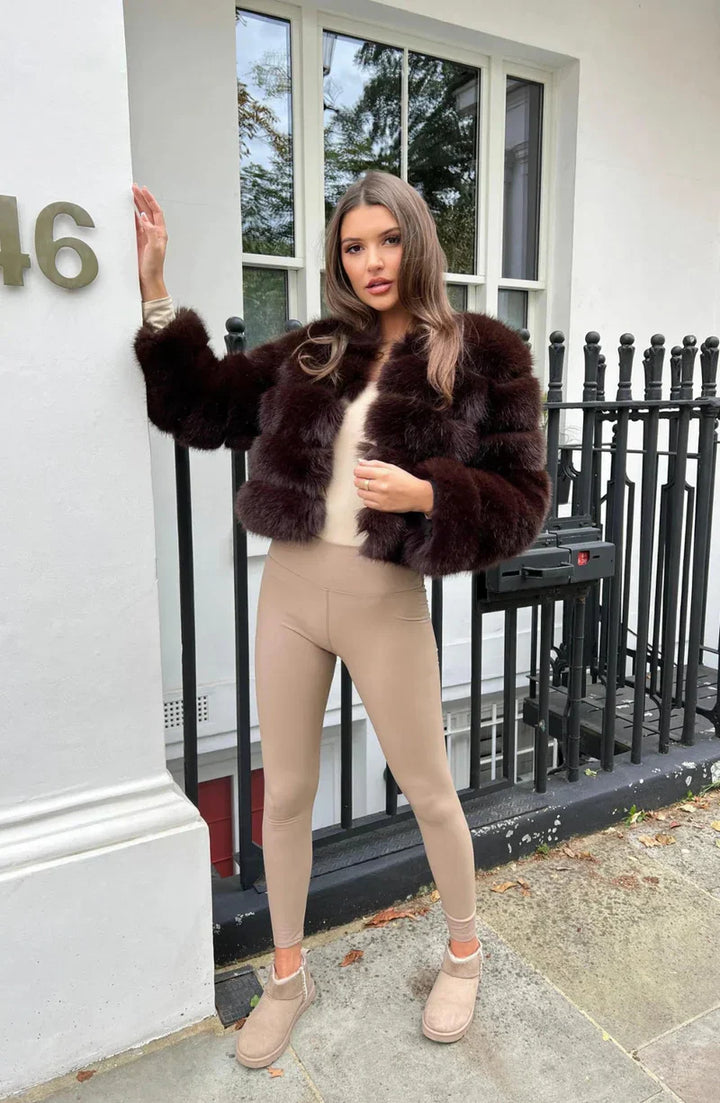 Amarae | Faux Fur Puffer Coat Short Plush Winter Jacket