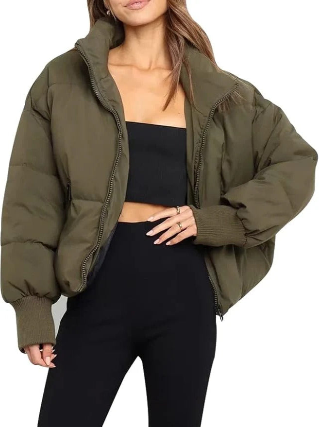 Amarae | Oversized Down Jacket for Women, High Collar - Winter