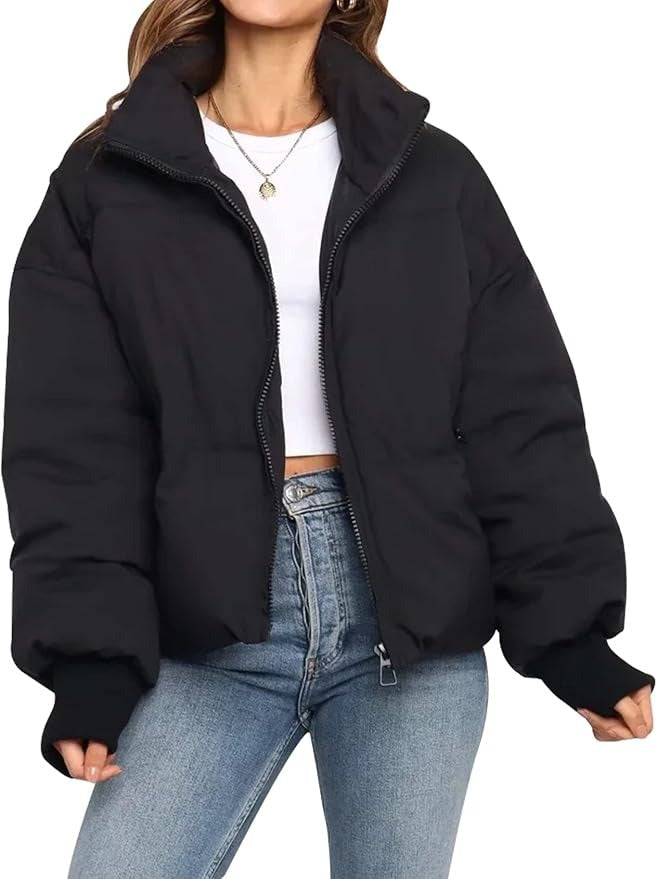 Amarae | Oversized Down Jacket for Women, High Collar - Winter