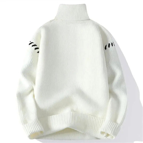 Amarae | Oversized knit sweater for men and women with patchwork design - Winter