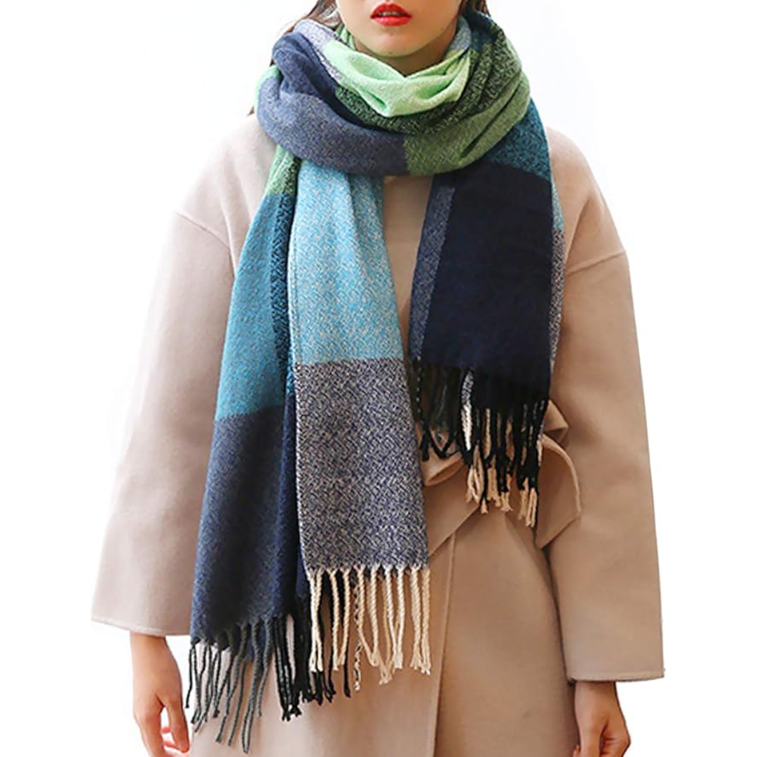 Amarae | Oversized Scarf for Men & Women - Classic Check Pattern