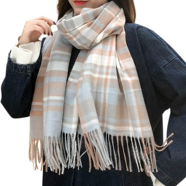 Amarae | Oversized Scarf for Men & Women - Classic Check Pattern
