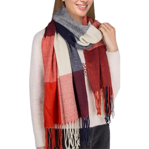 Amarae | Oversized Scarf for Men & Women - Classic Check Pattern