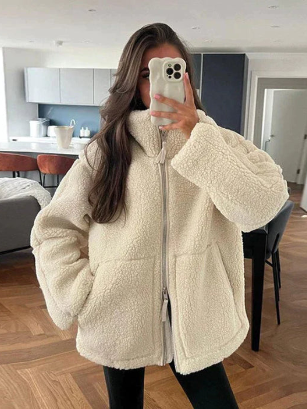 Amarae | Plus Size Sherpa Fleece Jacket for Women - Winter