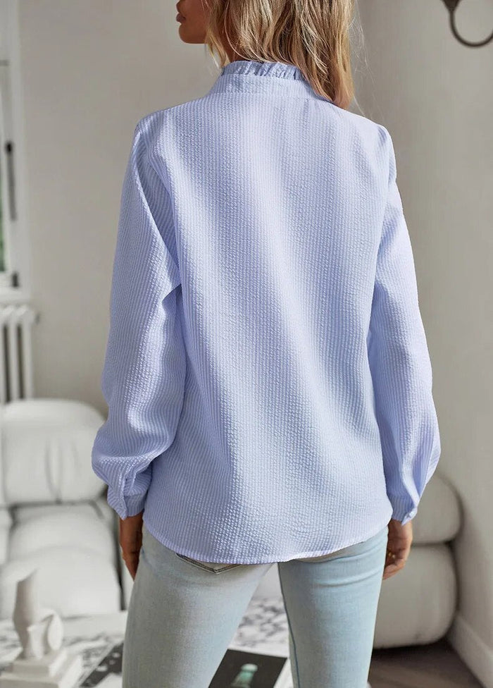 Amarae | Elegant long sleeve blouse with striped pattern