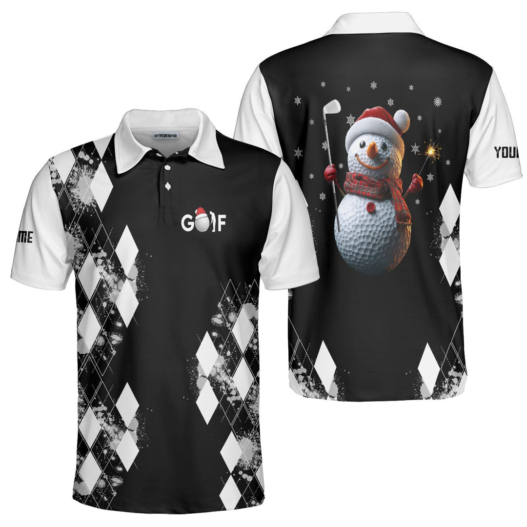 Lune London | Custom snowman golfer polo shirt for men