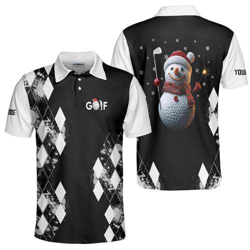 Amarae | Custom snowman golfer polo shirt for men