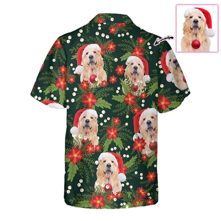 Lune London | Custom Hawaiian Shirt Golden Retriever Christmas, Funny Golden Retriever T-shirt, Custom Christmas Gift
