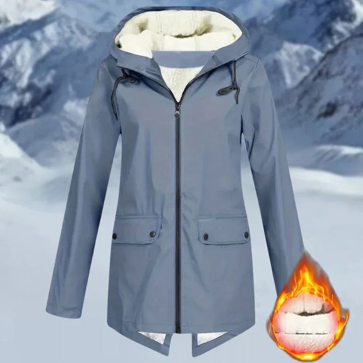Women’s Waterproof Fleece-Lined Winter Jacket with Hood | Lune London