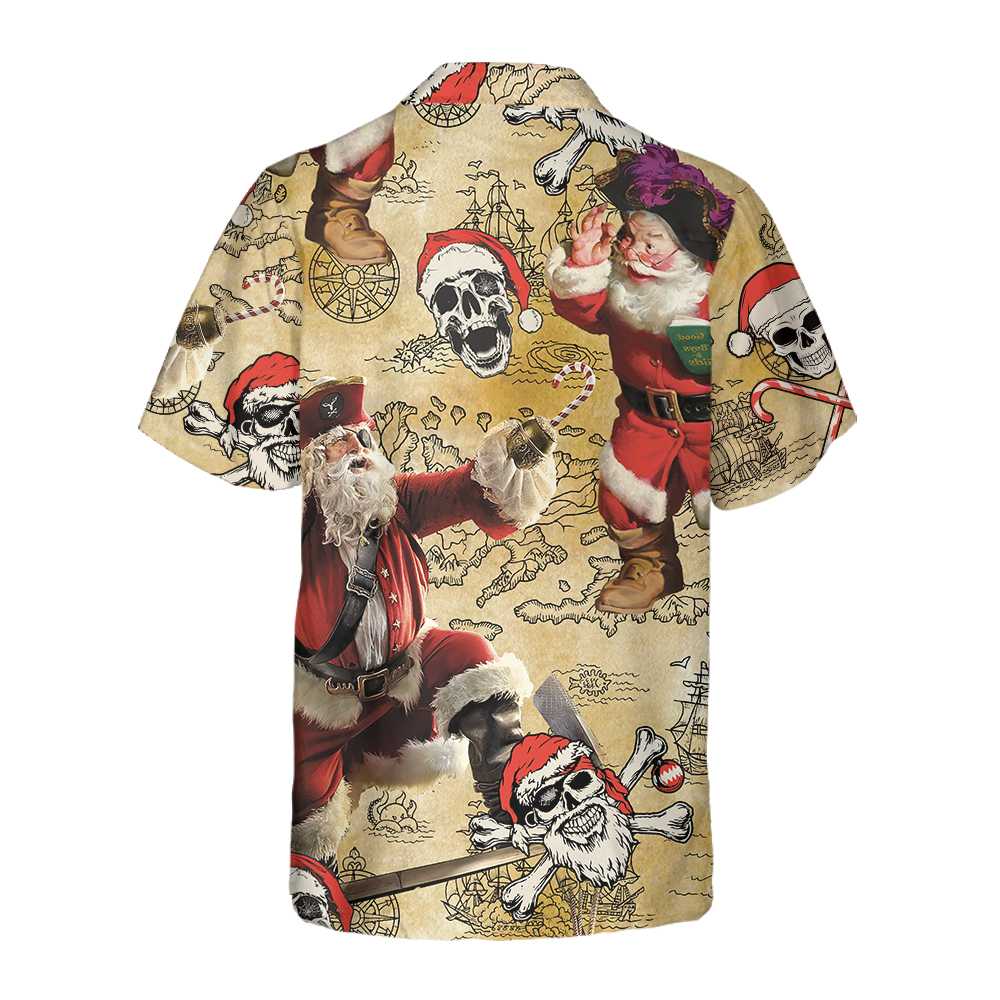 Lune London | Pirate Santa Hawaiian Shirt, Fun Santa Shirt for Men, Best Christmas Gift