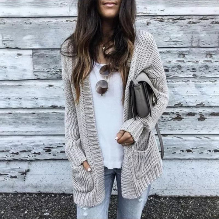 Lune London | Cardigan - Knitted - Open Front - Relaxed Fit - With Pockets