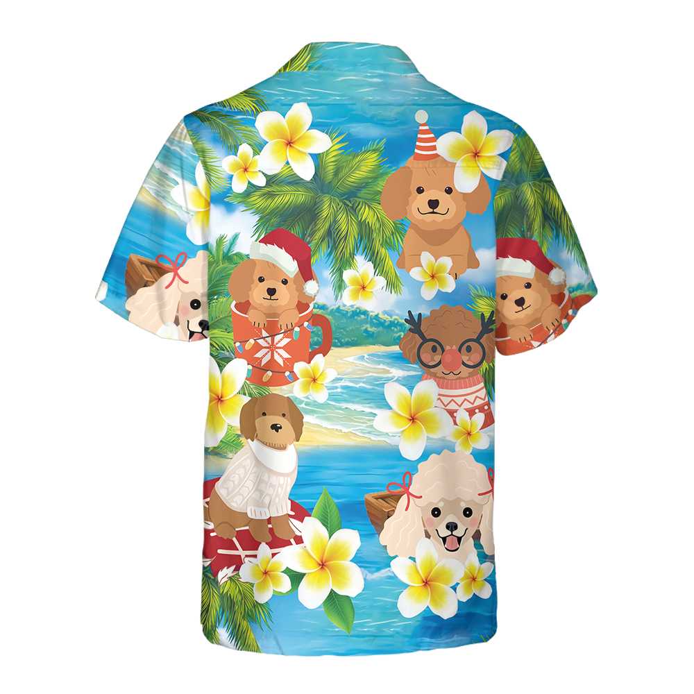 Lune London | Poodle I wish you a Merry Christmas Hawaihem T-shirt, Christmas Poodle T-shirt, Best Christmas gift idea