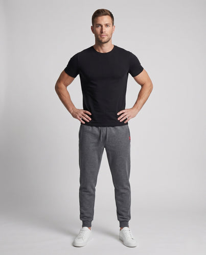 Men's Insulated Thermo Jogging Pants with Elastic Waistband and Tapered Leg Amarae