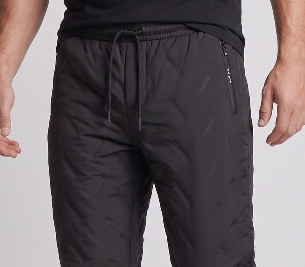 Men's Thermal Outdoor Jogging Pants with Thick Sherpa Lining, Elastic Waistband and Security Zipper Pocket Amarae