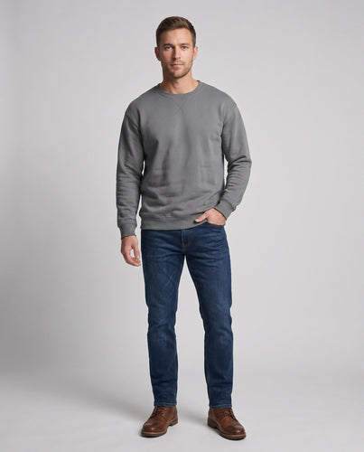 Unisex Oversize Sweatshirt with Round Neck, brushed inside and ribbed cuffs Amarae