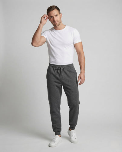 Unisex Jogging Pants Cotton Blend Elastic Waistband