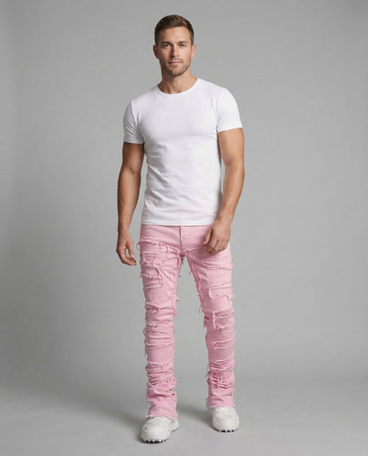 Women Jeans Skinny Destroyed Fringes