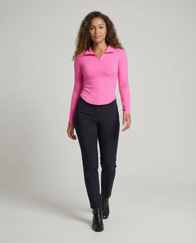 Women's Long Sleeve Zipper Polo