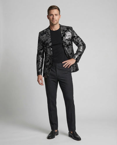 Men's Velvet Blazer Paisley