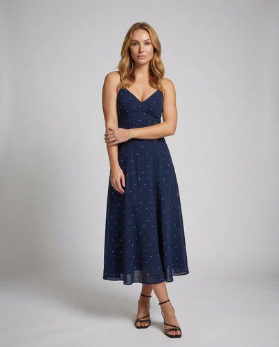 Ladies Maxi Dress Polka Dots
