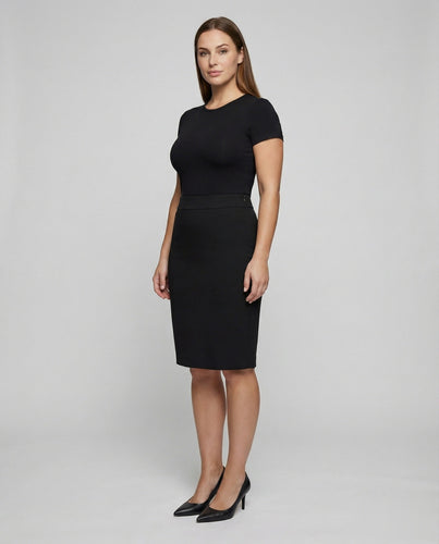 Ladies Professional Back-Slit Business Pencil Skirt