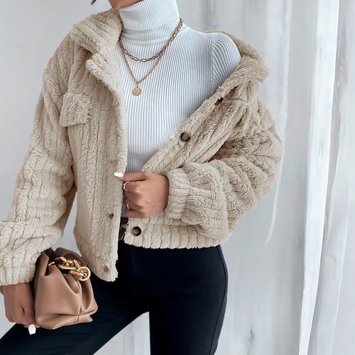 Amarae | Knotted plush coat - Soft and comfortable - Perfect for winter days