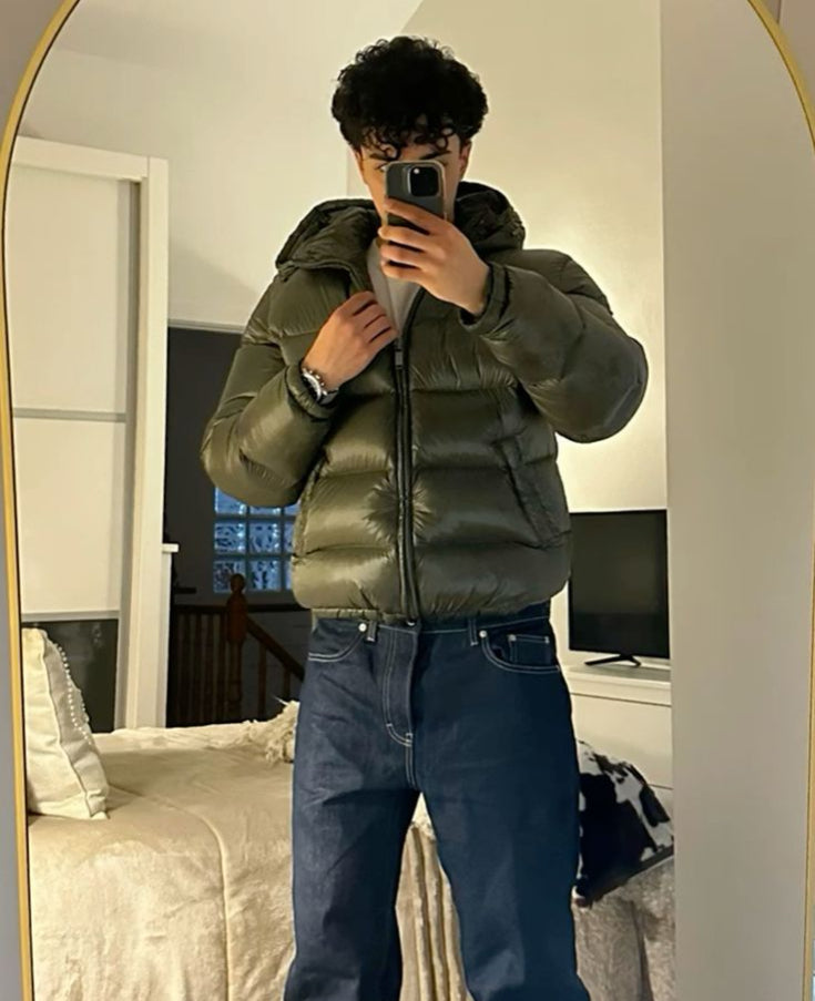 Amarae | Quilted Winter Jacket for Men - With Hood, Sherpa Lining