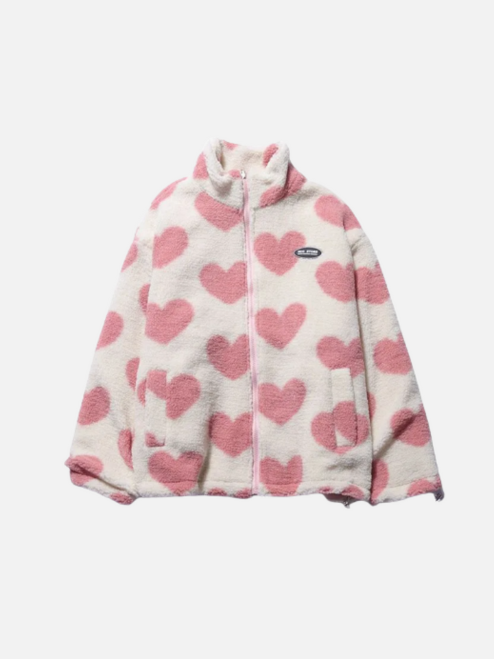 Lune London | double-sided women's coat with heart design