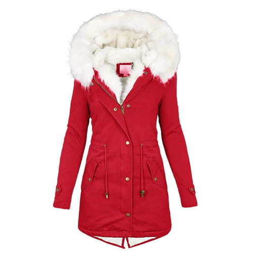 Amarae | Elegant Winter Jacket with Hood and Button Detail
