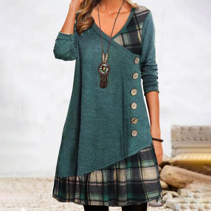 Lune London | Long Sleeve Plaid Dress