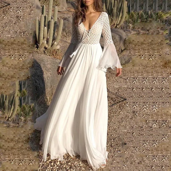 Chic Und Stil | White Dress In Boho Style