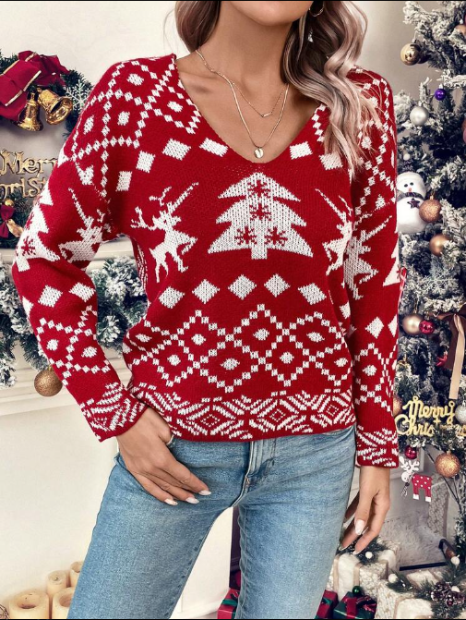 Lune London | Women's Christmas Wool Sweater with Norwegian Pattern - Ridiculous Christmas Wool Sweater