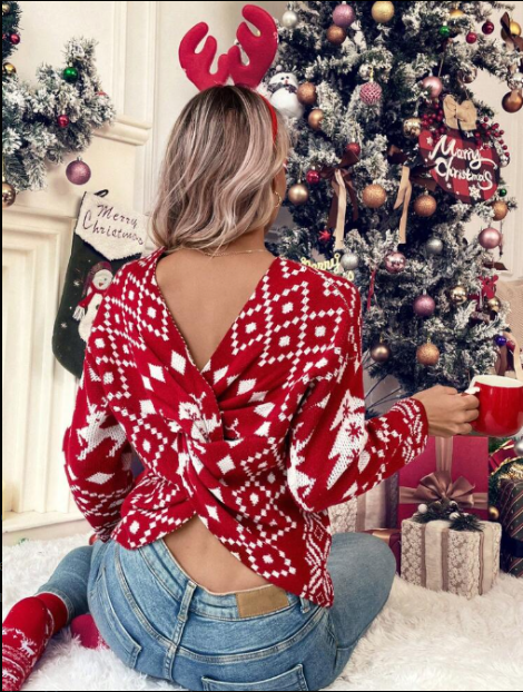 Lune London | Women's Christmas Wool Sweater with Norwegian Pattern - Ridiculous Christmas Wool Sweater