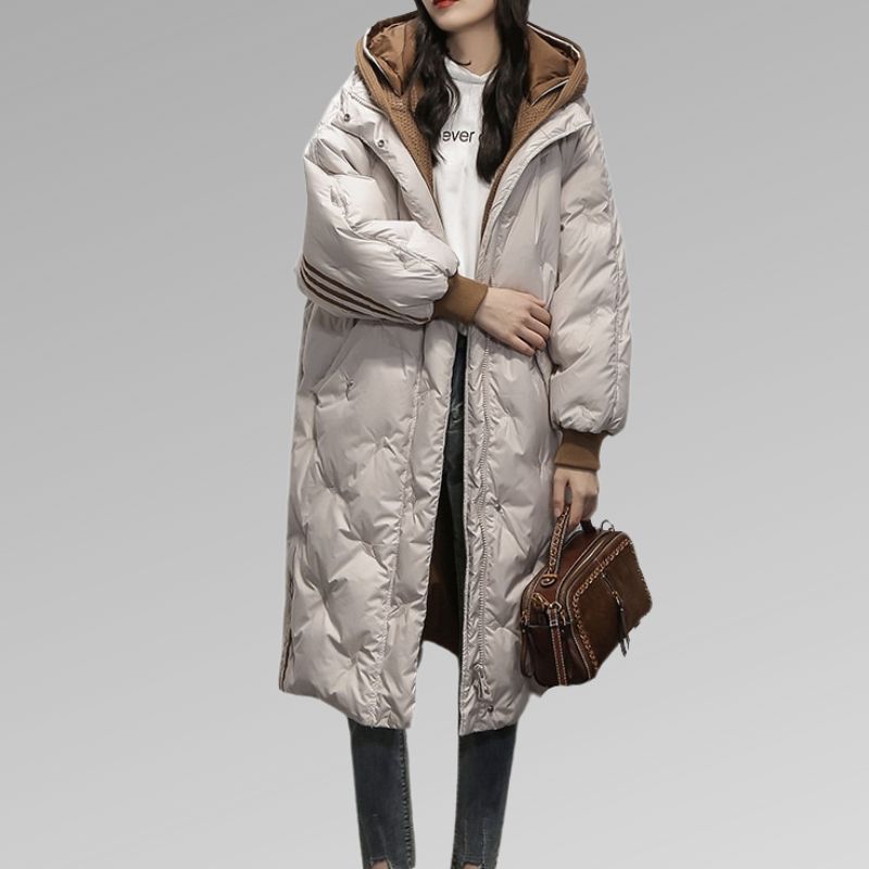 Lune London | Long padded coat for women - Black - Warm and comfortable