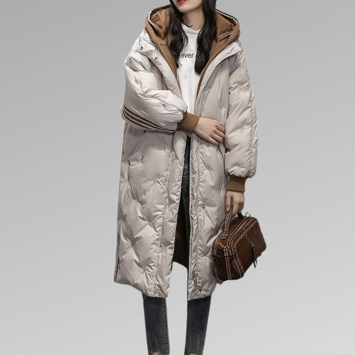 Lune London | Long padded coat for women - Black - Warm and comfortable