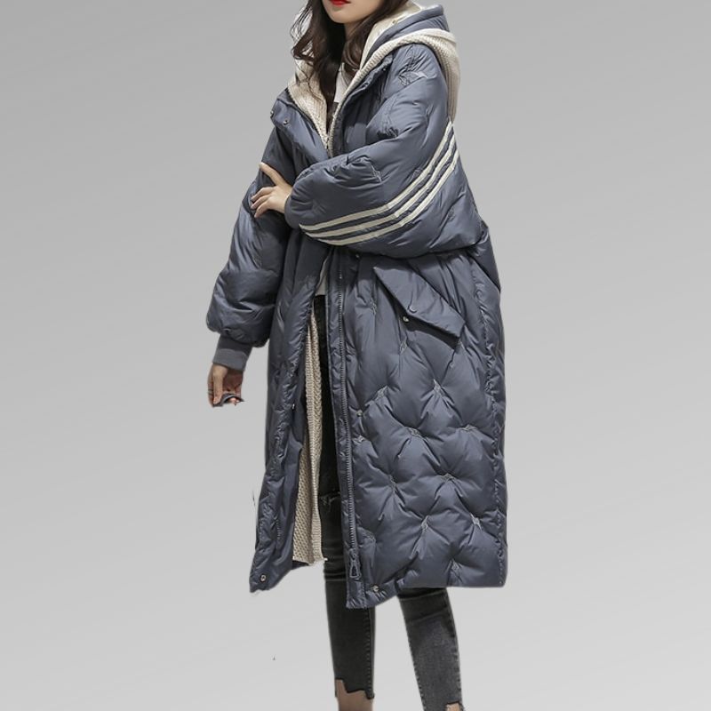 Lune London | Long padded coat for women - Black - Warm and comfortable