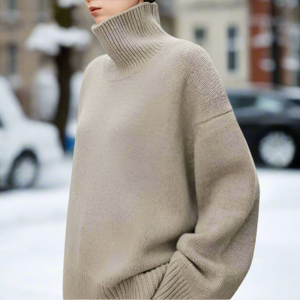Lune London | Turtleneck Sweater - Knitted Wool Blend - Oversized Fit - Soft and Warm