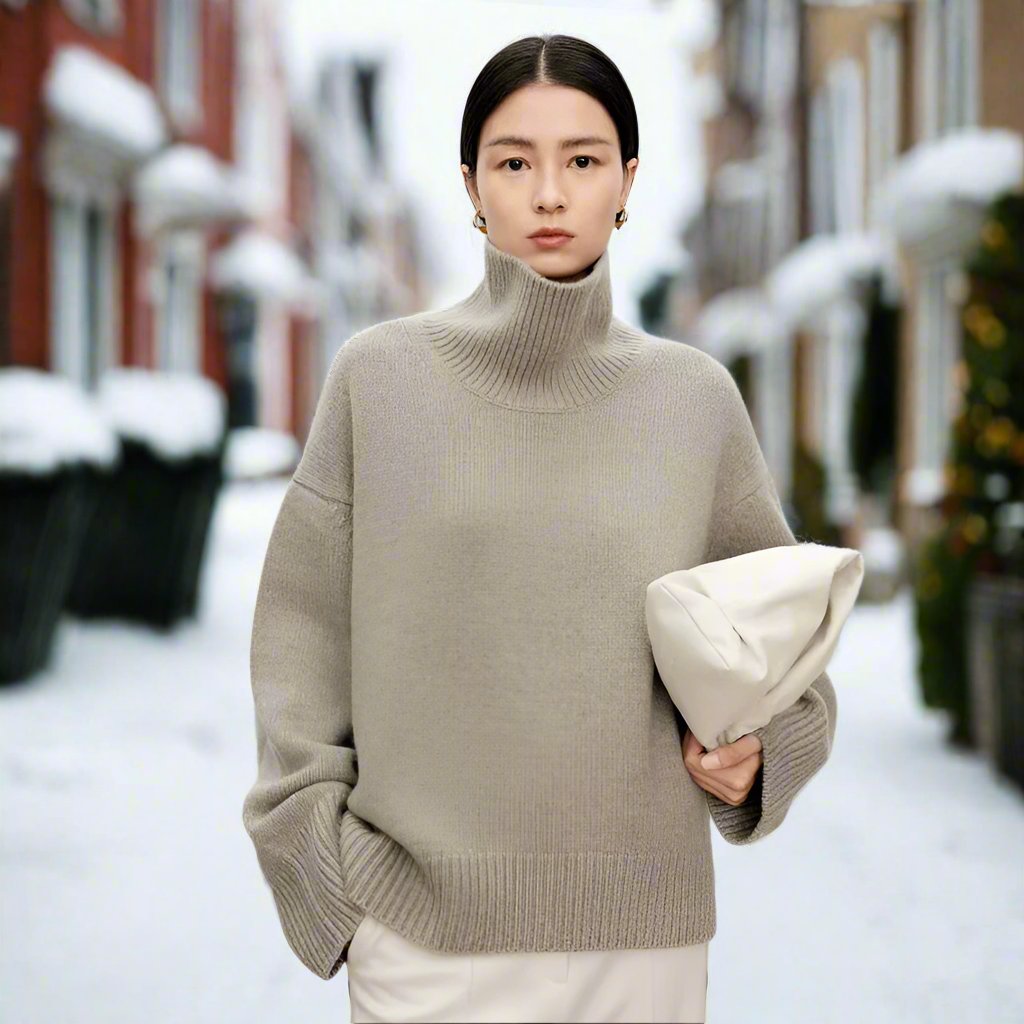 Lune London | Turtleneck Sweater - Knitted Wool Blend - Oversized Fit - Soft and Warm